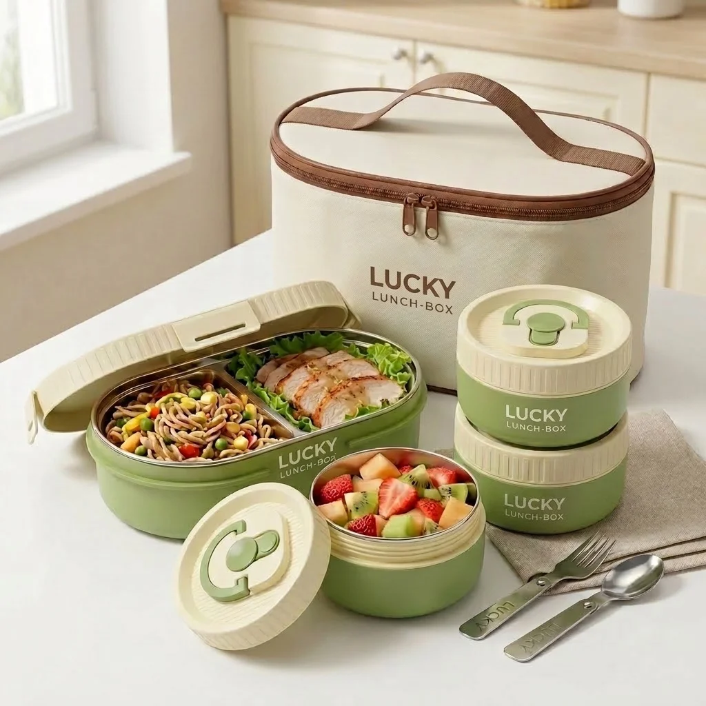 304 Edelstahl Thermische Bento – Food Storage With Dividers Bewertung und Preis