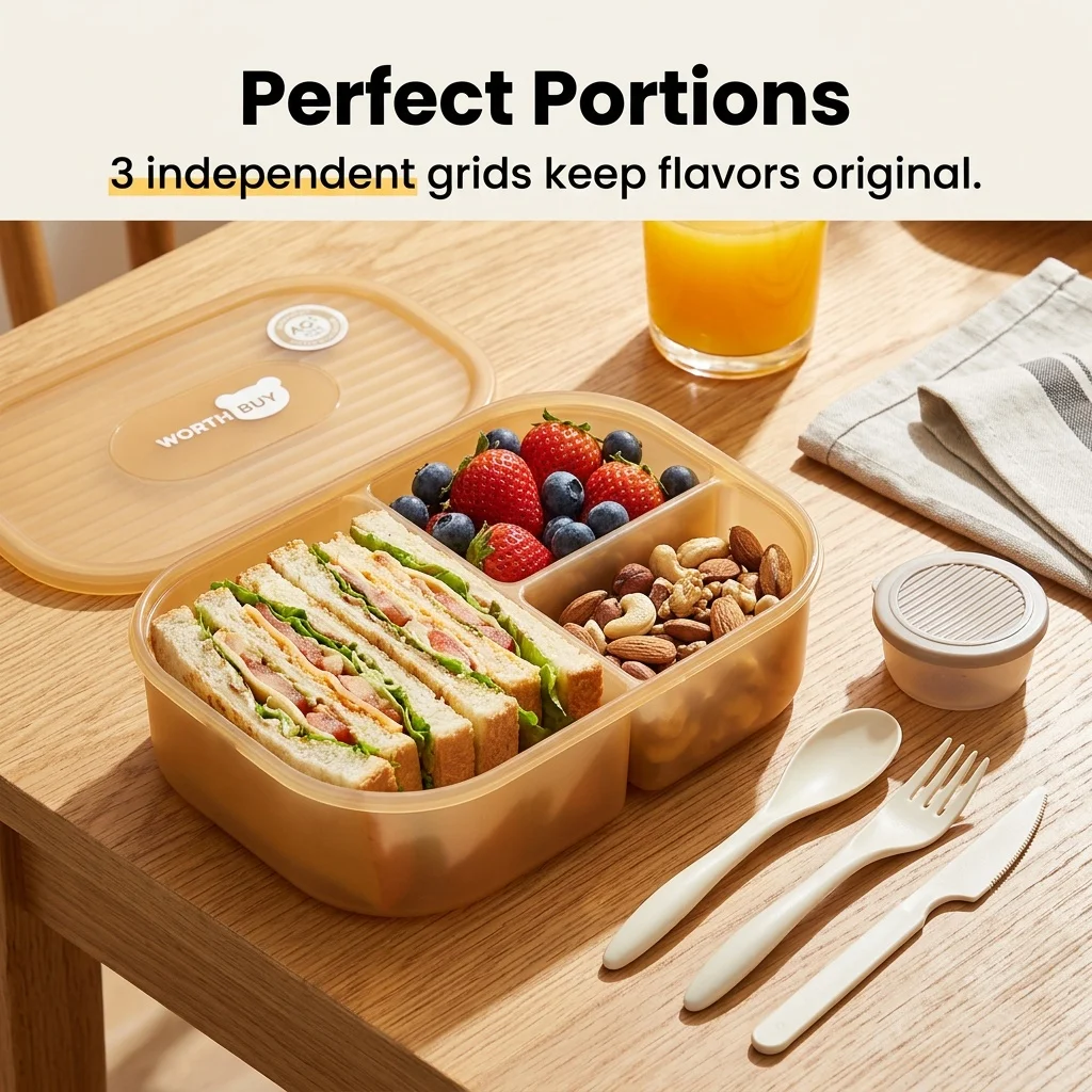 Geteilte Plastik-Bento-Box mit – Food Storage With Dividers Bewertung und Preis